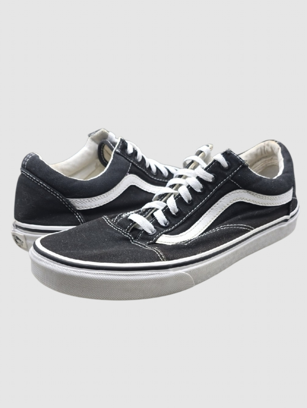 Vans Old Skool Sneakers W-11 M-9.5 Black/White Low-Top Skater Classic Comfort